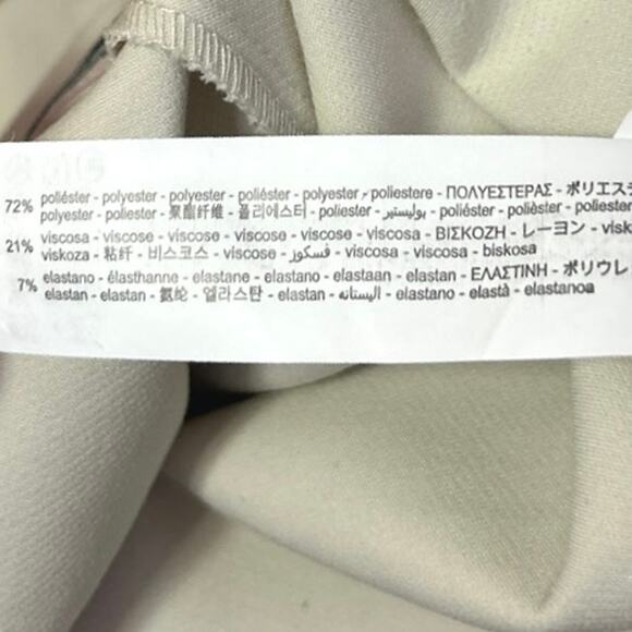 Zara Women's Off White High Waisted Pleated Straight Trouser Dress Pants Size S - Picture 6 of 6